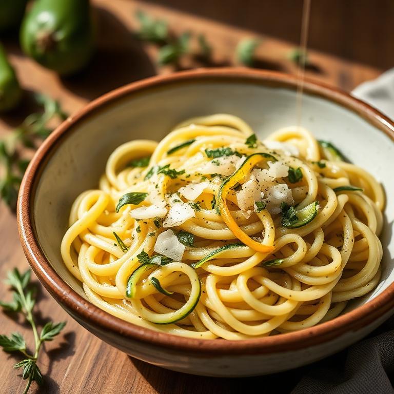 Espaguete de Abobrinha ao Parmesão